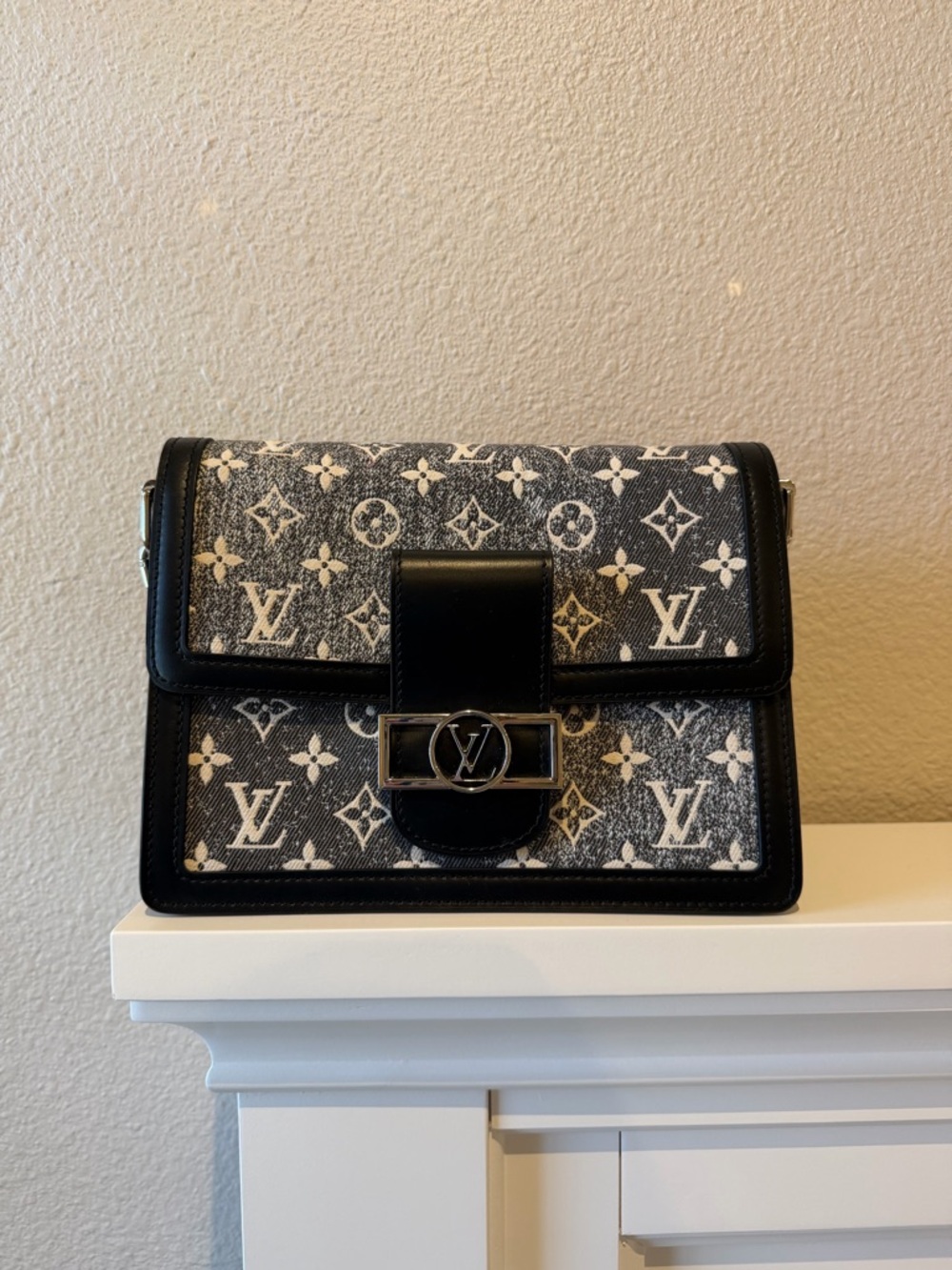 Louis Vuitton Black and White Monogram Shoulder Bag
